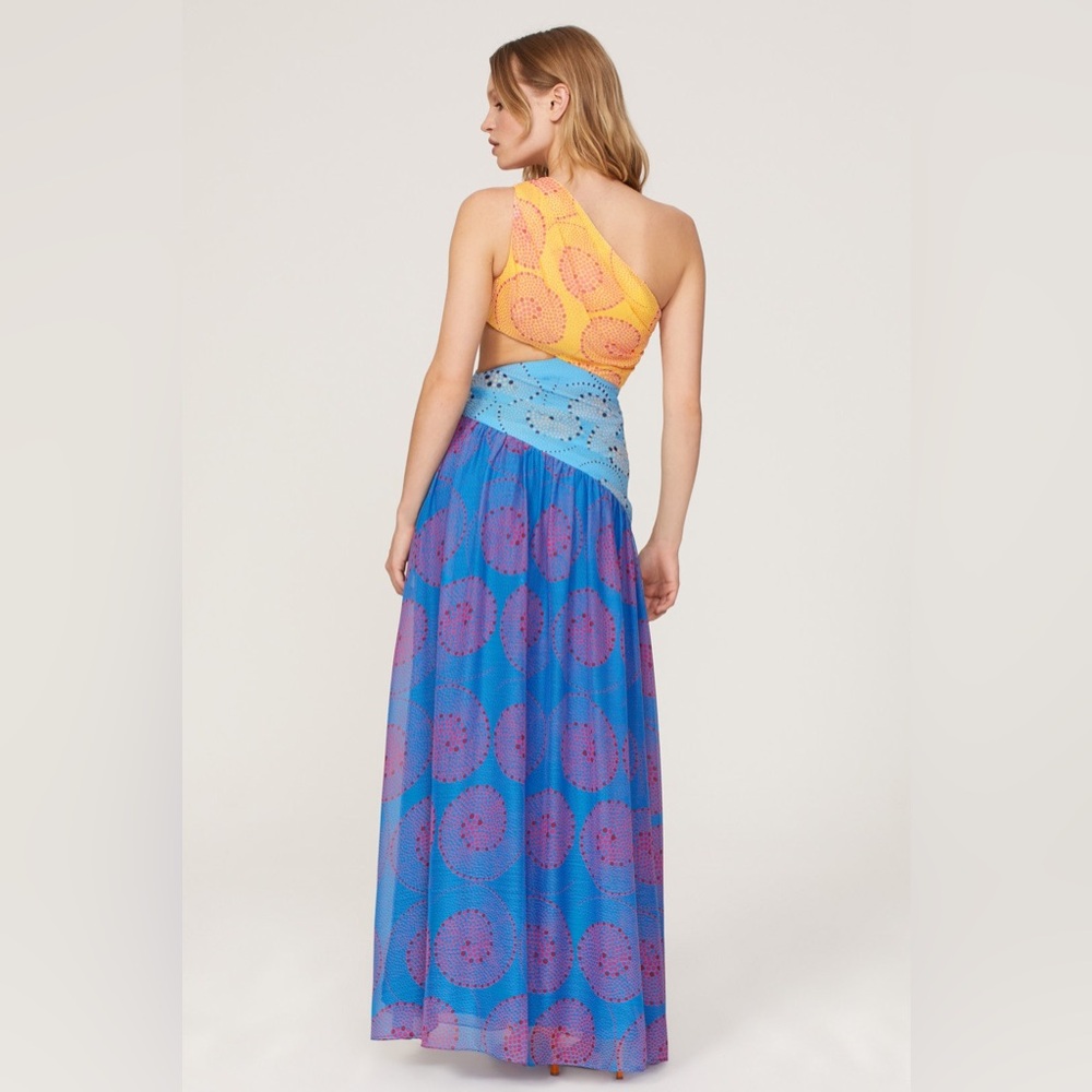 Staud Ashlyn Maxi Cutout‎ Multicolor Dress Size 2 - Picture 2 of 6